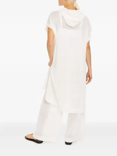 Brunello Cucinelli Pocket Hoodie In White