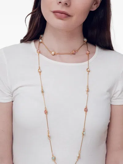 Sylvia Toledano Amazonite Pearl Candies Necklace In Gold