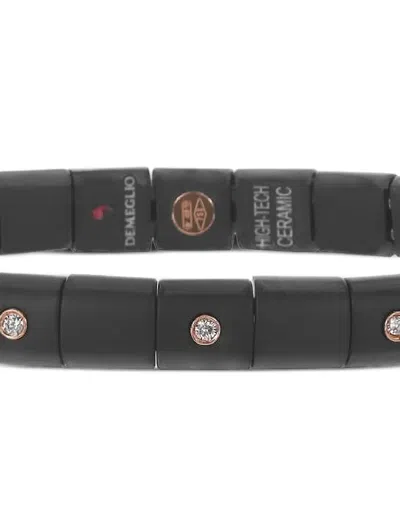 Roberto Demeglio 18k Rose Gold Pura Diamond Bracelet In Black