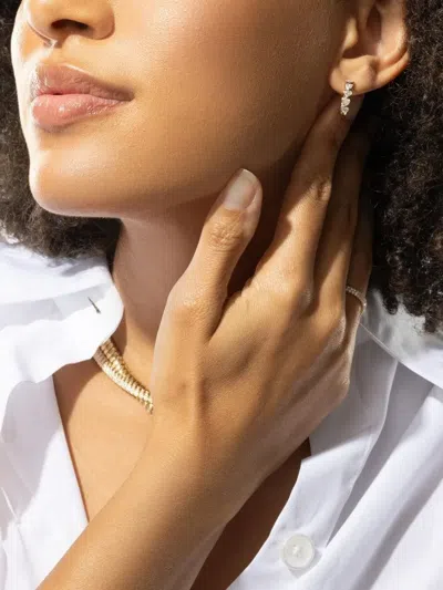 Anita Ko 18k Yellow Gold Small Heart Diamond Hoop Earrings In Gold