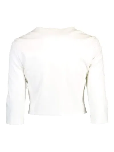 Susan Bender Zip-up Leather Jacket In White