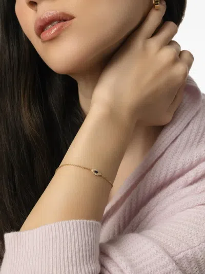 Anita Ko 18k Yellow Gold Evil Eye Diamond And Sapphire Bracelet In Gold