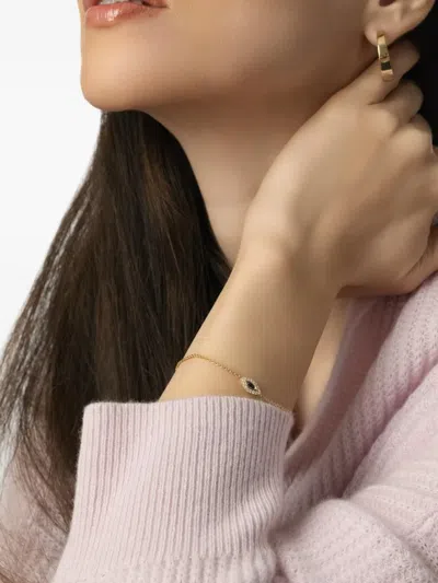 Anita Ko 18k Yellow Gold Evil Eye Diamond And Sapphire Bracelet In Gold