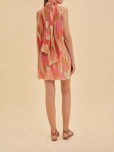 Raquel Diniz Nina Pleated Minidress In Pink