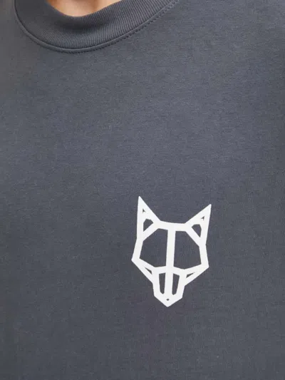 Naked Wolfe Logo-print T-shirt In Gray