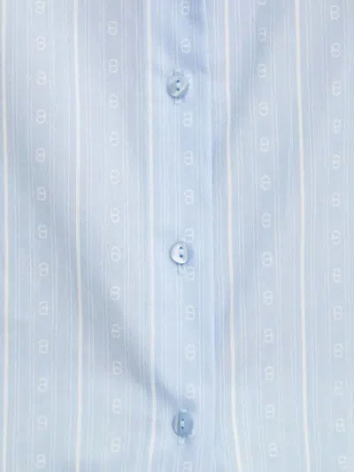 Twinset Striped Buttoned Shirt In Blue