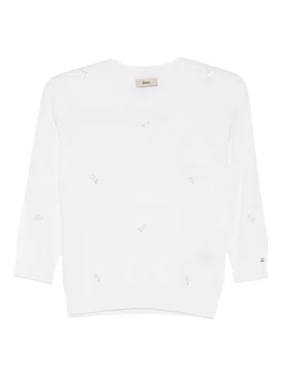 Herno Smbellished Top In White