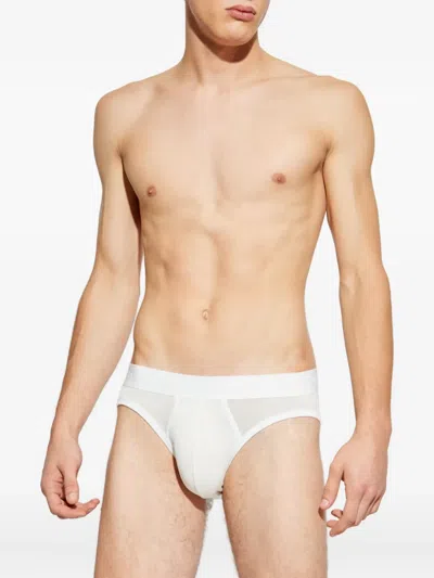 Dsquared2 Logo-waistband Briefs In White