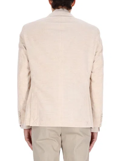 Hugo Boss Corduroy Blazer In Neutral