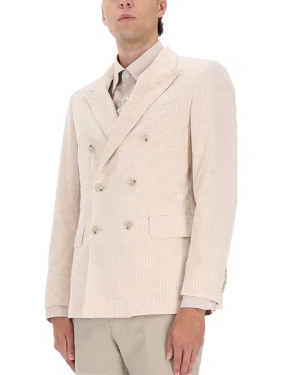 Hugo Boss Corduroy Blazer In Neutral