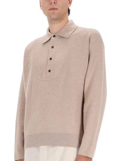 Jacquemus La Maille Vareuse Pallone Wool And Cashmere-blend Sweater In Neutral