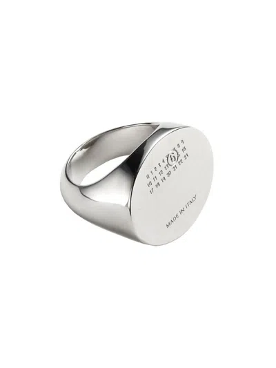 Mm6 Maison Margiela Numeric Signet Ring In Black