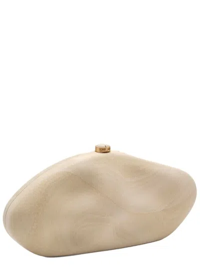 Cult Gaia The Caldera Acrylic Clutch In Neutral