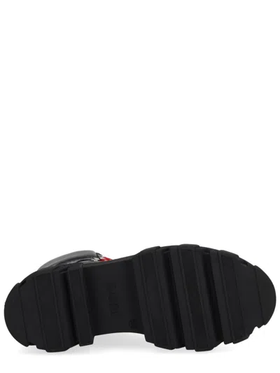 Ganni Ankle Mountain Boots Chunky Sole In Black