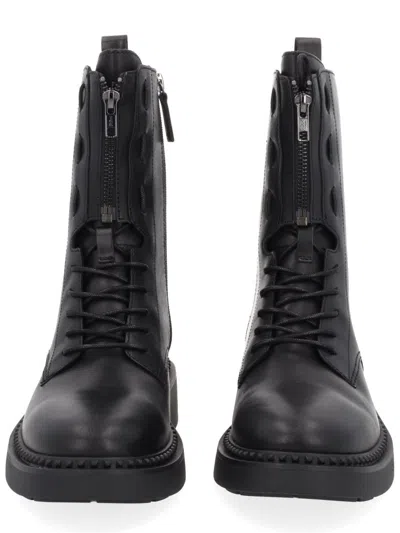 Ash Lace-up Boot In Black
