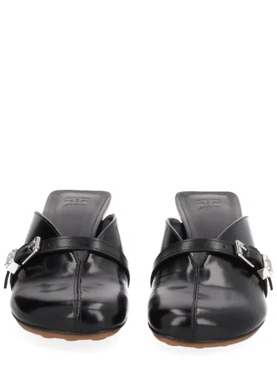 Ganni Mules With Heels In Black