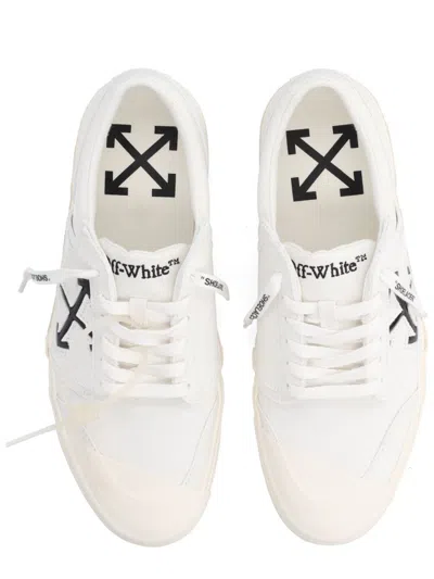 Off-white Low-top Sneakers With Graphic Arrow Detailing In White