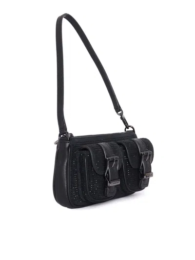 Michael Kors Small Zoe Suede Shoulder Bag In Black