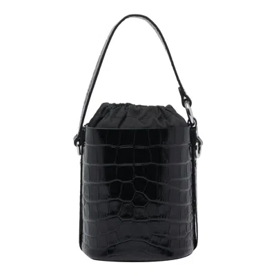 Vivienne Westwood Black Leather Daisy Bucket Bag In Black
