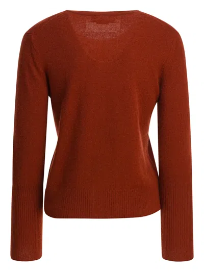 Guest In Residence Button-front Ribbed Cardigan In Red