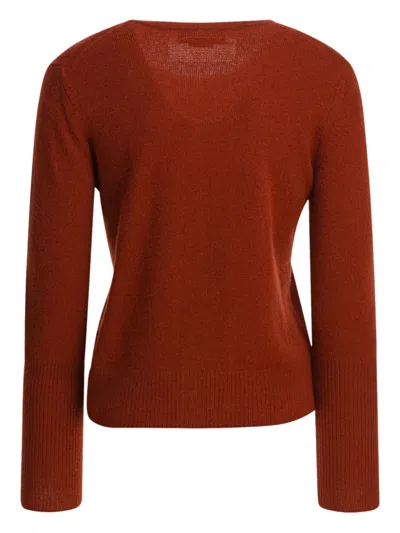 Guest In Residence Button-front Ribbed Cardigan In Red