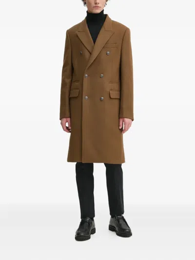 戗驳领双排扣外套