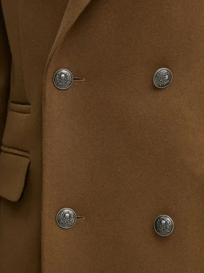 戗驳领双排扣外套