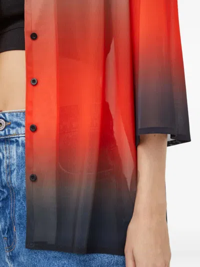 Won Hundred Gradient-design Shirt In Red