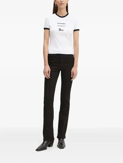 The Kooples Serigraphy Crew-neck T-shirt In White