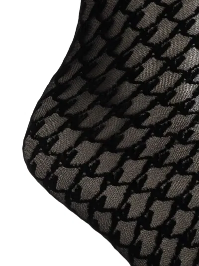Avavav Geometric-pattern Tights In Black