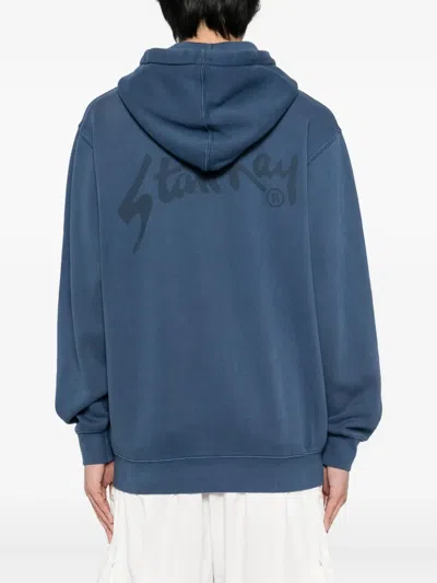 Stan Ray Og Logo Zip Graphic Hoodie In Blue