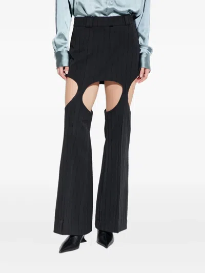 Avavav Cut-out Ribbed Skirt In Black