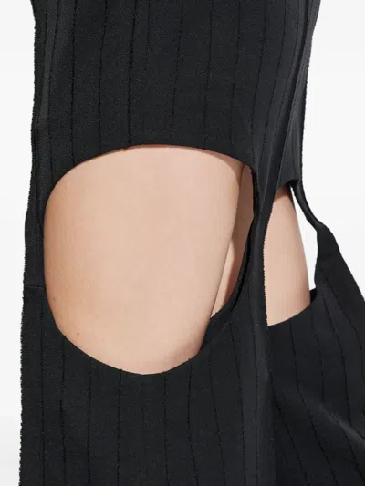 Avavav Cut-out Ribbed Skirt In Black