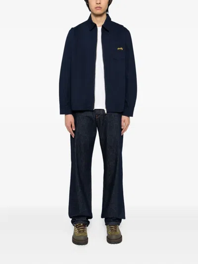 Stan Ray Logo-patch Jacket In Blue