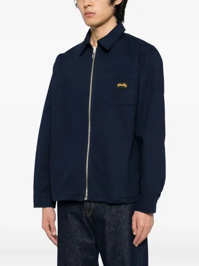 Stan Ray Logo-patch Jacket In Blue