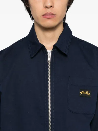 Stan Ray Logo-patch Jacket In Blue