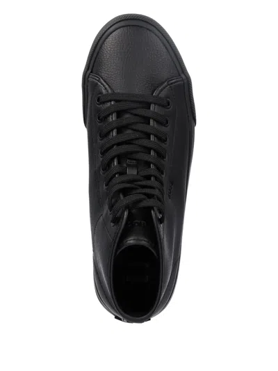 Hugo Boss Lace-up Hi-top Sneakers In Black
