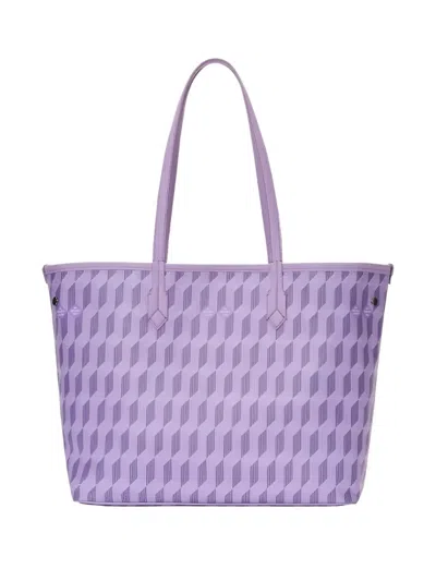 Au Depart Large No.47 Reversible Tote Bag In Purple