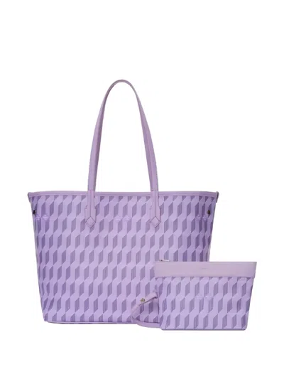 Au Depart Large No.47 Reversible Tote Bag In Purple