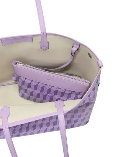 Au Depart Large No.47 Reversible Tote Bag In Purple