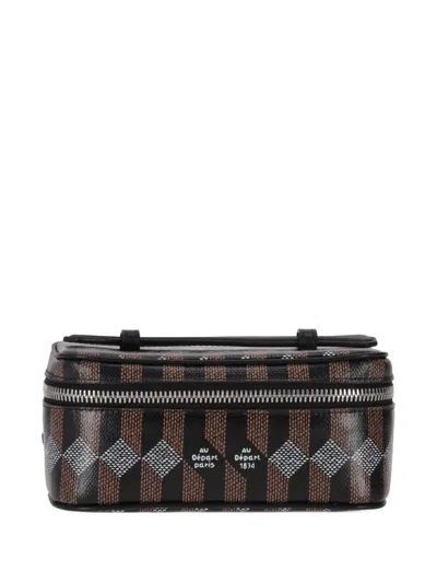 Au Depart Zip-fastening Vanity Bag In Brown