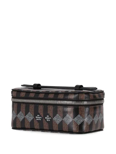 Au Depart Zip-fastening Vanity Bag In Brown