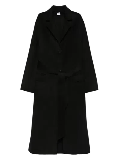 Aspesi Belted Coat In Black