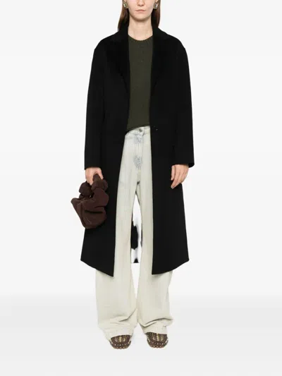 Aspesi Belted Coat In Black