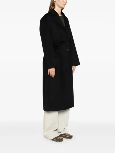 Aspesi Belted Coat In Black