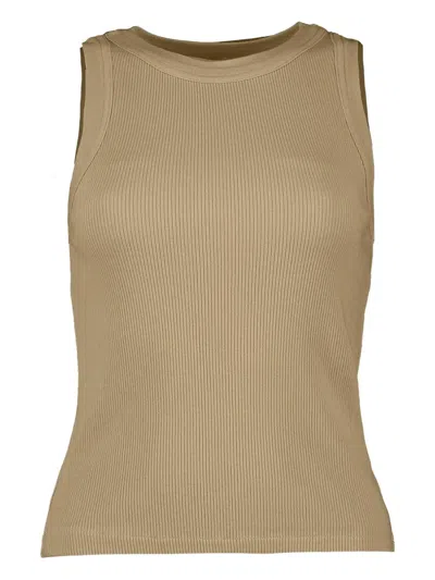 Citizen Of Humanity Isabel Ribbed Crew-neck Tank Top In Brown