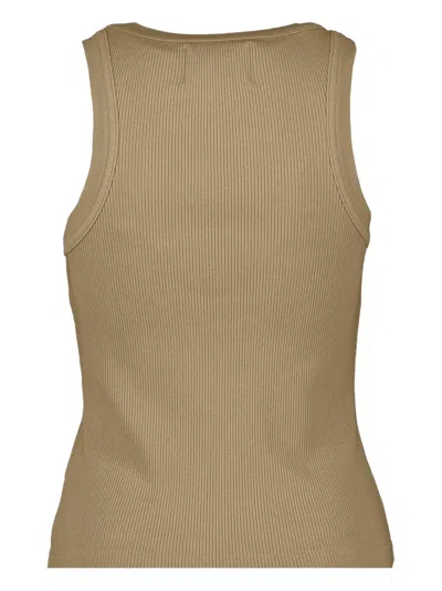 Citizen Of Humanity Isabel Ribbed Crew-neck Tank Top In Brown