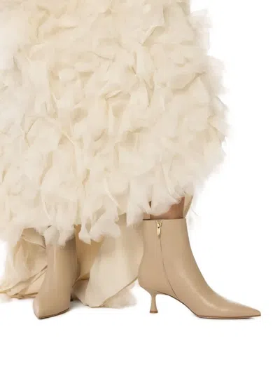 Gianvito Rossi 55mm Murray Pointed-toe Ankle Boots In Neutral