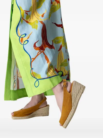 Castaã±er Slingback Wedge Sandals In Multi