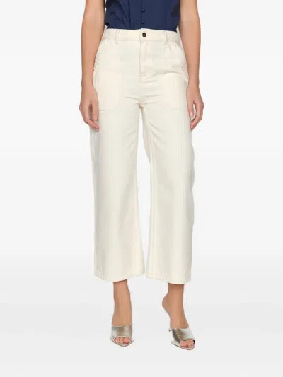 Christy Lynn Dorian Pocket-detail Trousers In Neutral